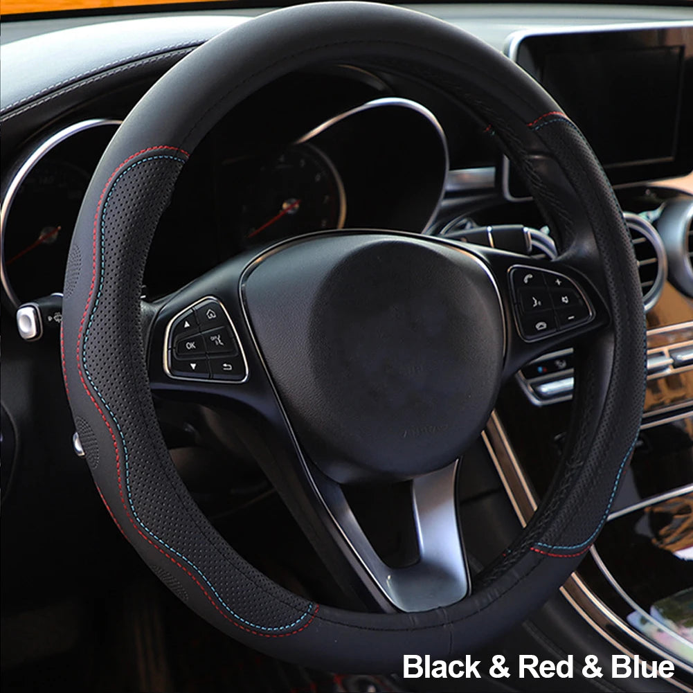 10 Colors Car Steering Wheel Cover Universal Volant Braid on the Steering-wheel Fashion Non-slip Funda Volante Auto Car Styling