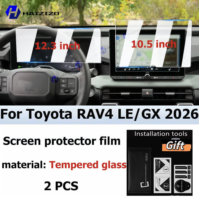 For Toyota RAV4 2026 Car interior GPS navigation matte anti-glare protective film LCD screen tempered glass film accessories