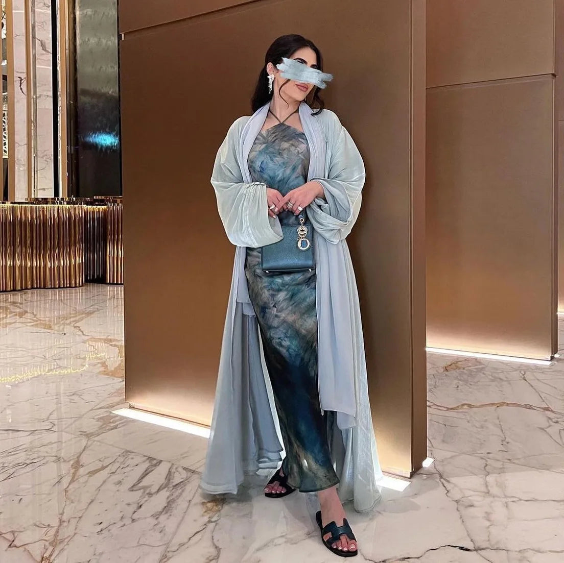 Eid Silky Abayas for Women Muslim Jalabiya Ramadan Robe Dress Button Sleeve Ramadan Caftan Party Dresses Vestido Largo Cardigan
