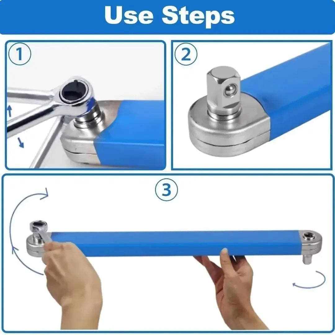 Professional Zero Offset Extension Wrench Tight Space Extension Tool 1/2 in. 1/4 in. 3/8 in. Auto Repair Tool Home Tool Set