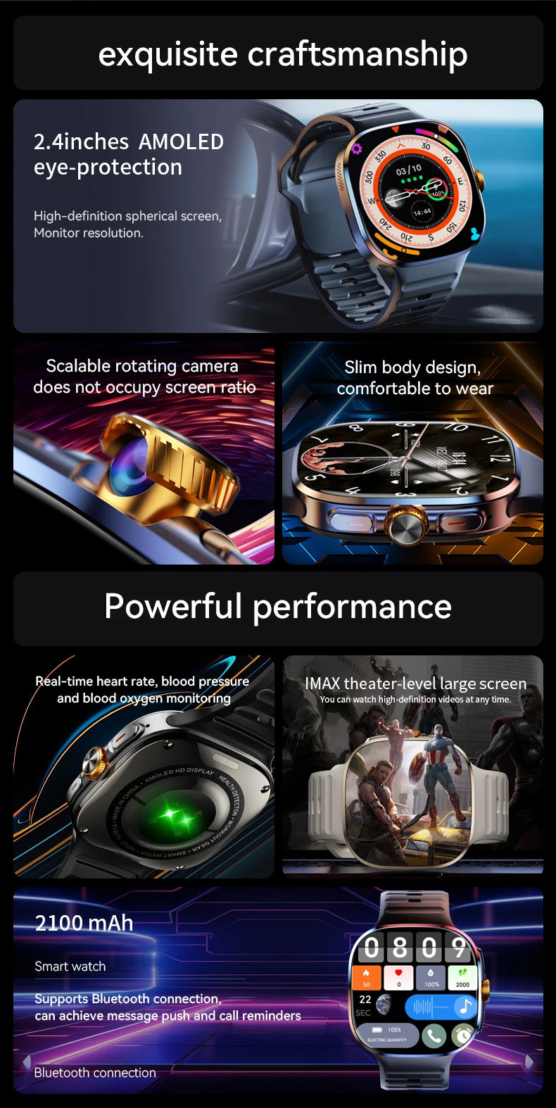 M99 Mini New Package 2.29inch Amoled Smartwatch 5G LTE Android 13.0 Smart Watch With Touch ID Fingerprint unlock GPS WIFI Sim