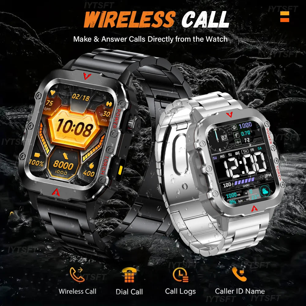 G.L Wear 2026 New Sports Smart Watch Bluetooth Talk LED Flashlight Multi-function Outdoor Sports Smart Watch for Men Women