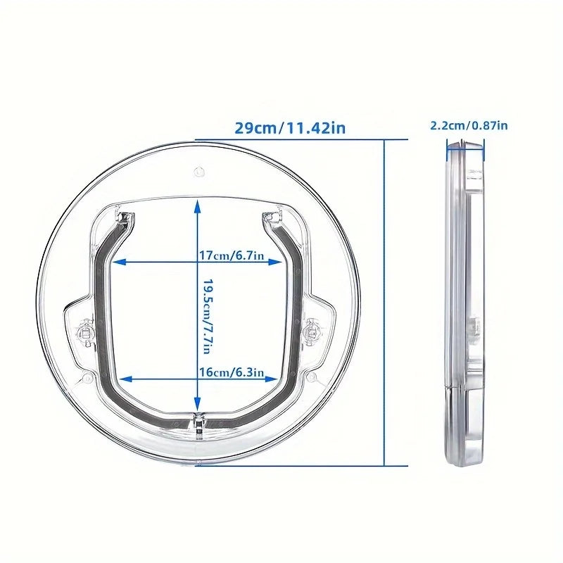 4-Way Locking Cat Flap with Access Hole - Small Pet Door – photo 6