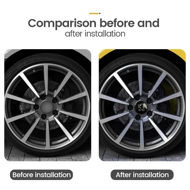 4pcs Car Wheel Center Hub Cap 60mm Universal Anti-Scratch Hub Protector For Peugeot GTLine 308 508 5008 3008 408 206 207 106 406
