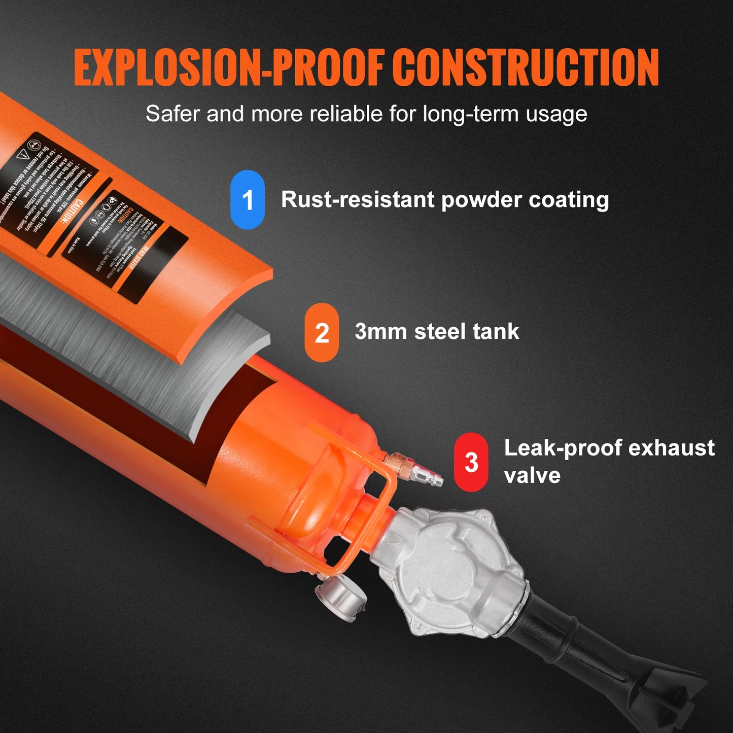 SucceBuy Tire Bead Seater 8L Air Tire Bead Blaster 120 PSI Handheld Bead Seater Upgraded Portable Tire Inflator Tool for Truck