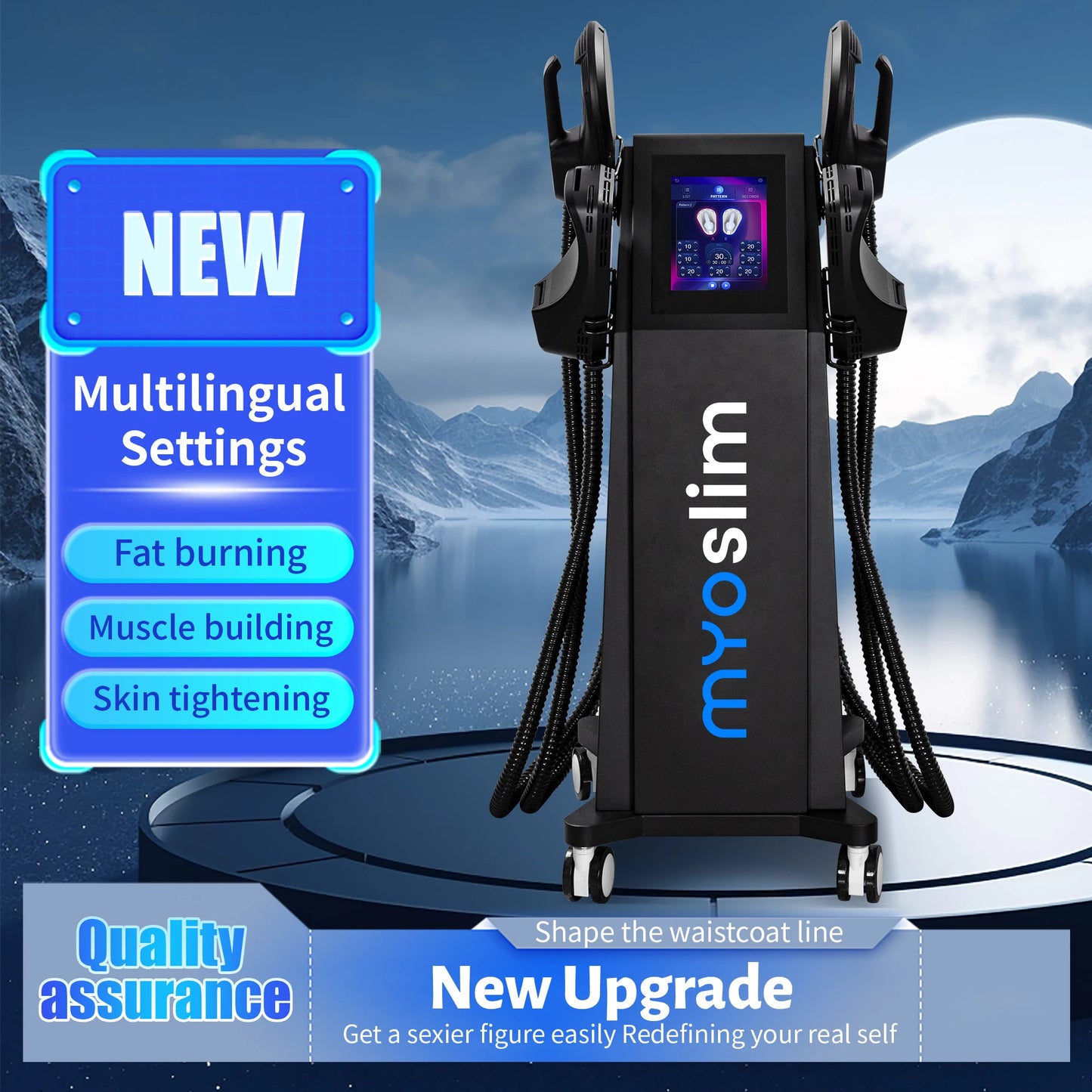 Ems Neo RF Body Sculpting Machine Nova Muscle Building Fat Burning Weight Loss Muscle Stimulation Equipment for Fitness