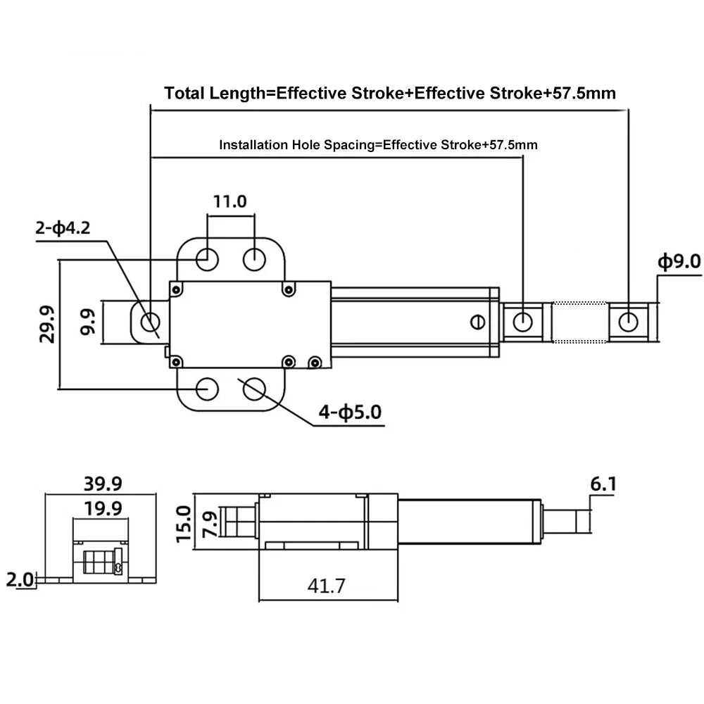 Mini Electric Cylinder Push Rod Micro Linear Thrust Actuator DC12V 6.4-188N Reciprocating Motor Remote Automation Mini Elevator