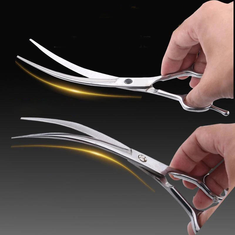 Bent Pet Grooming Scissors Set - Teddy Trim Tools