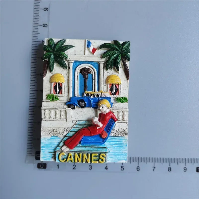 France  Paris Fridge Magnet Souvenir Carcassonne Cannes Imanes Para Riviera Arch of Triumph NICE Magnetic Stickers Home Decor