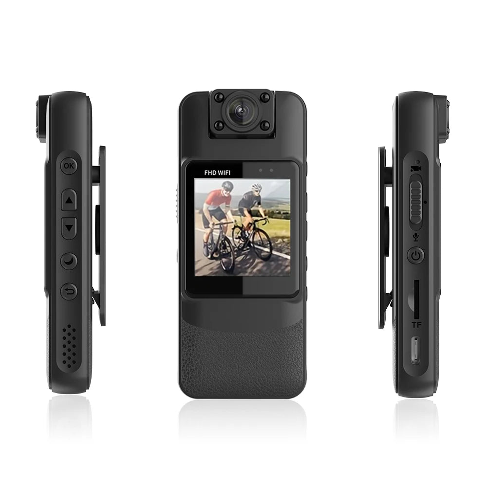 4K WiFi Body-Worn Camera — Night Vision Clip-On Recorder