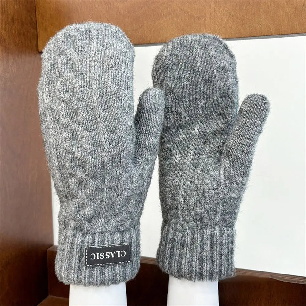 Unisex Fleece Lined Knit Gloves - Windproof Winter Driving Gloves - photo 3