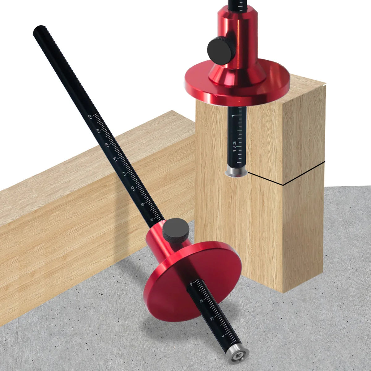 Woodworking Scriber - Wood Marking Tools With Inch & MM Scale, Wheel Marking Gauge - Parallel Line Drawing Mortise Measuring