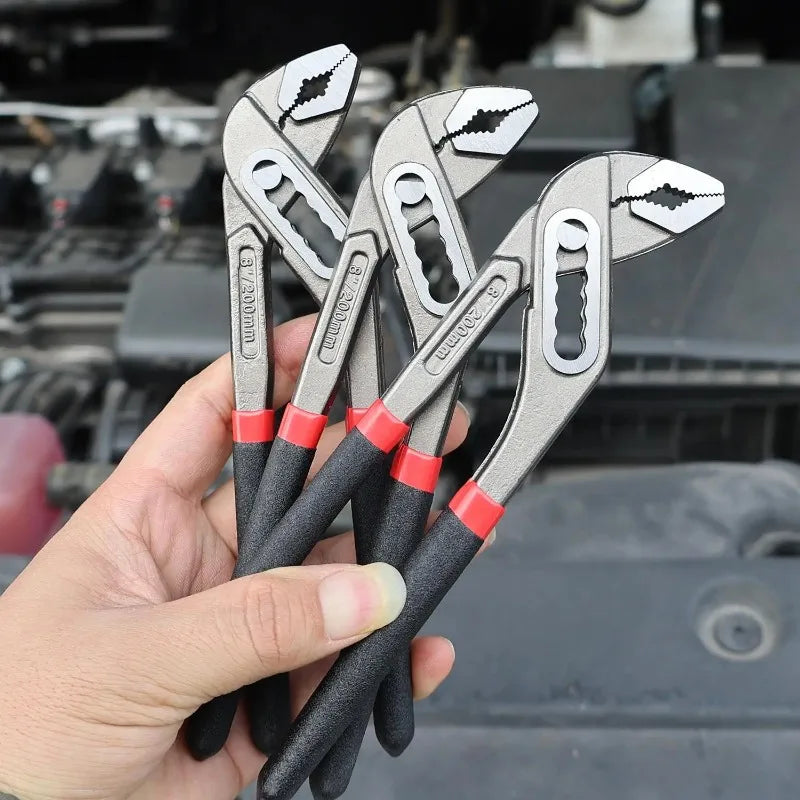 8Inch Multi-functi Water Pump Pliers Quick-Release Plumbing Pliers Pipe Wrench Adjustable Water Pipe Clamp Pliers Manual Tools