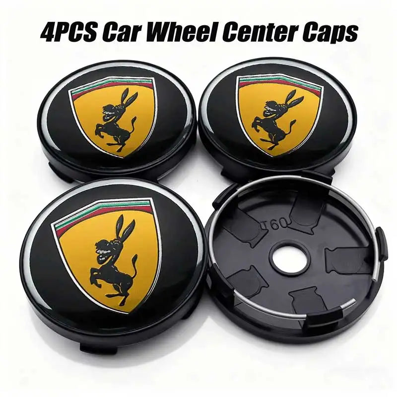 4pcs 56mm 60mm For Funny Donkey Emblem Universal Car Wheel Center Cover Hub Cap Sticker Replacement
