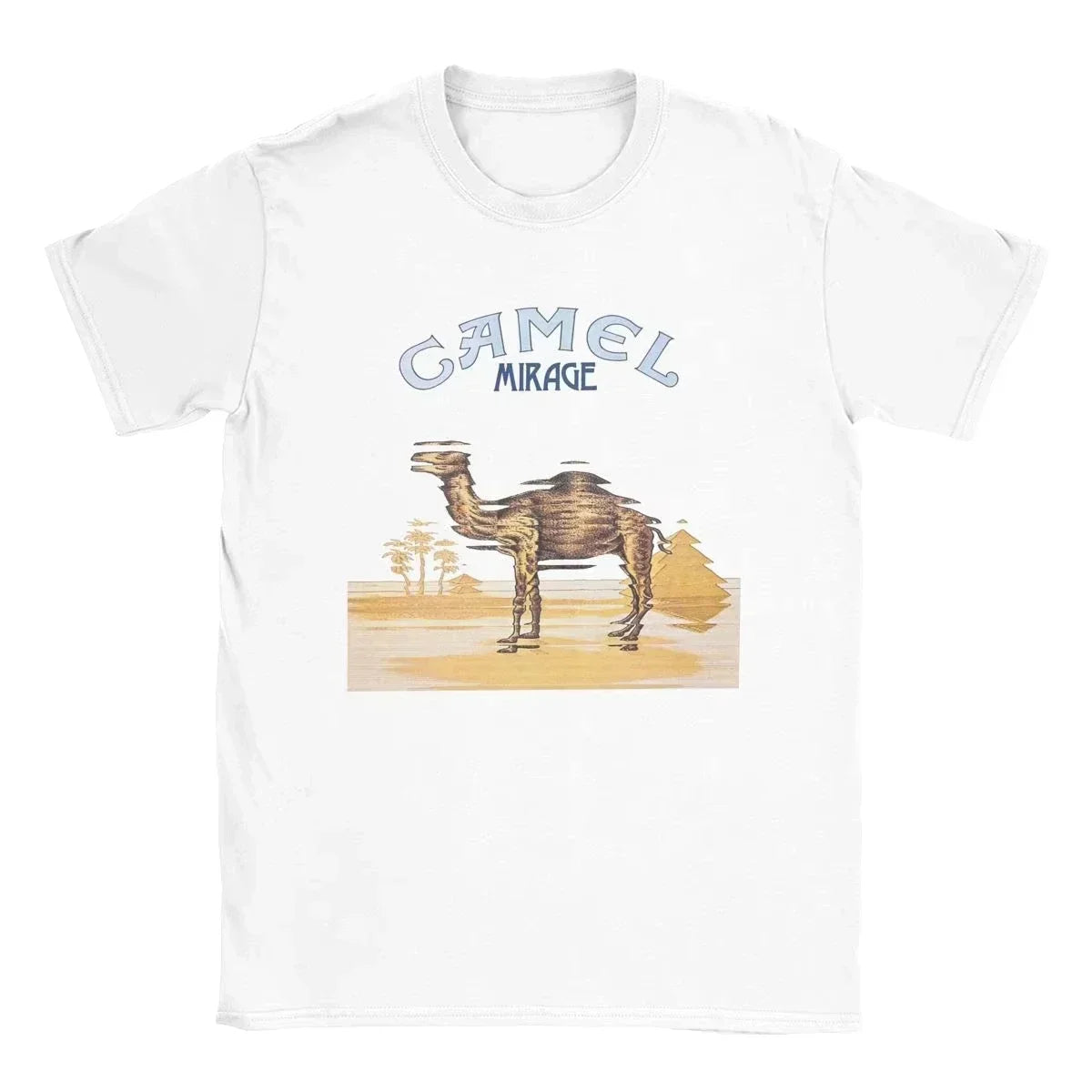 Retro Car Camel Cigarettes T-Shirt Vintage Cotton Tops Tees Short Sleeve Casual Streetwear Men Women Clothing Harajuku