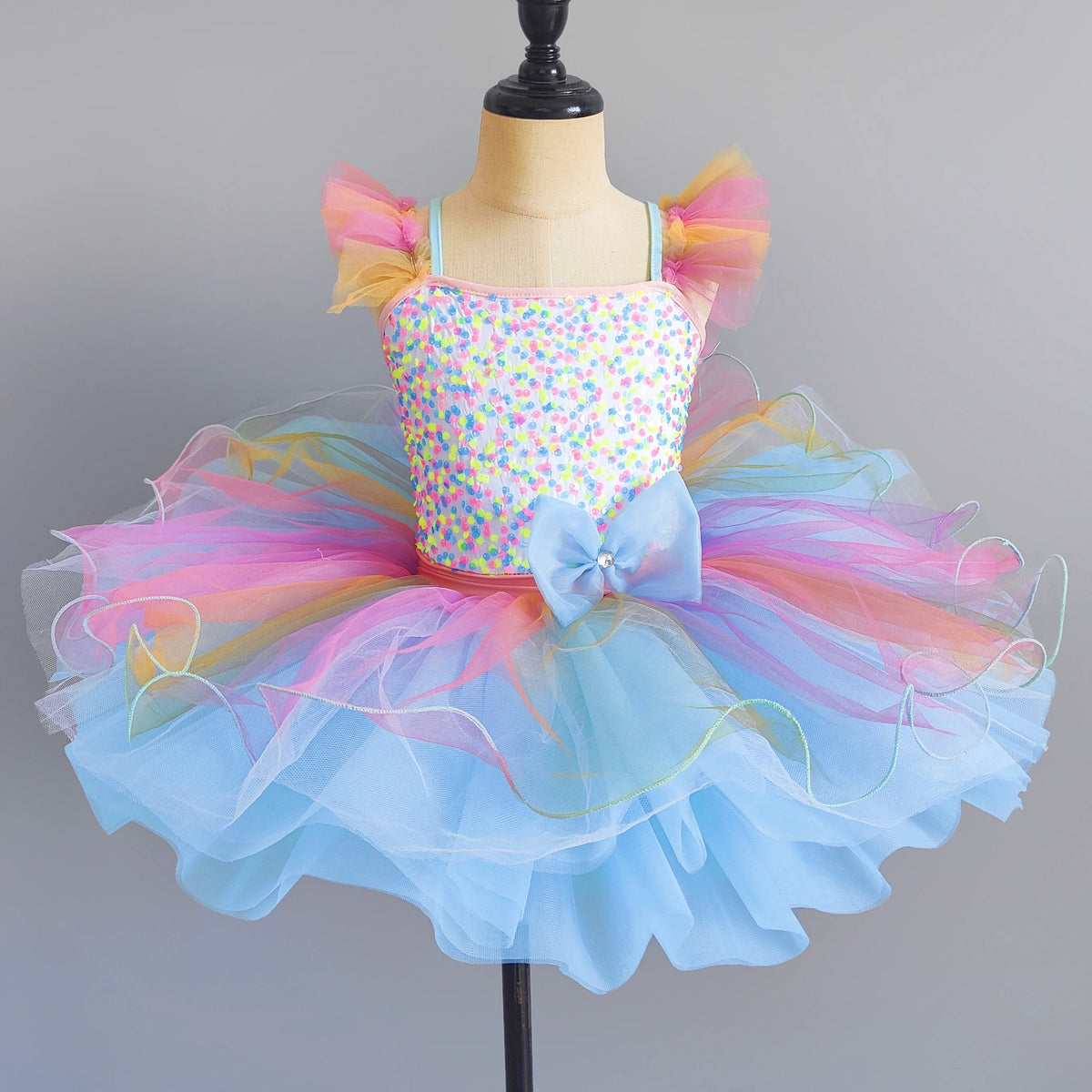 Girls multi-layer tulle ballet tutu dress