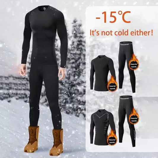 Men's Thermal Underwear Set - 2 Piece Fitted Long Johns
