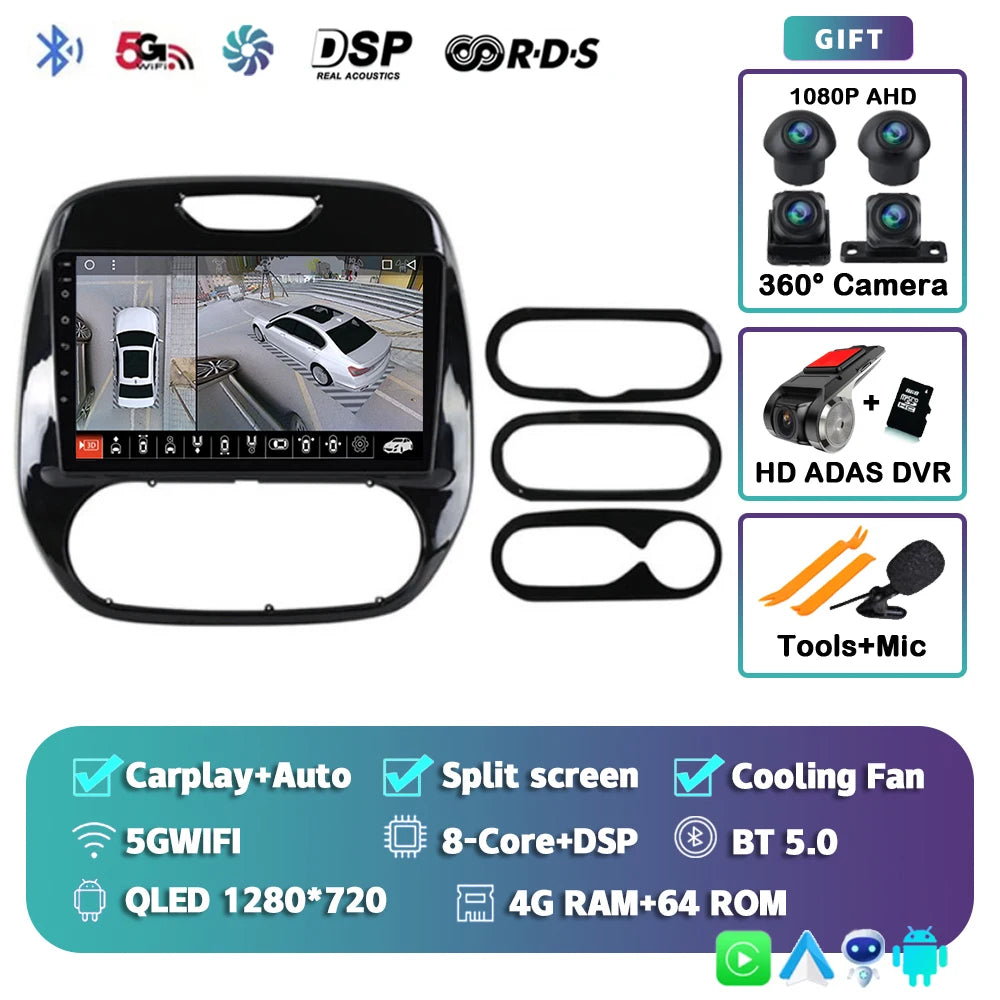Android 15 Car Radio For Renault Kaptur Captur Clio Samsung QM3 2026 2026 2026 2026 Wireless Carplay multimedia Android Auto 4G