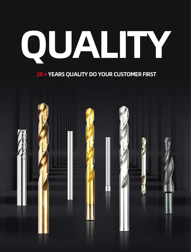 Titanium Coated HSS Twist Drill Bits for Metal