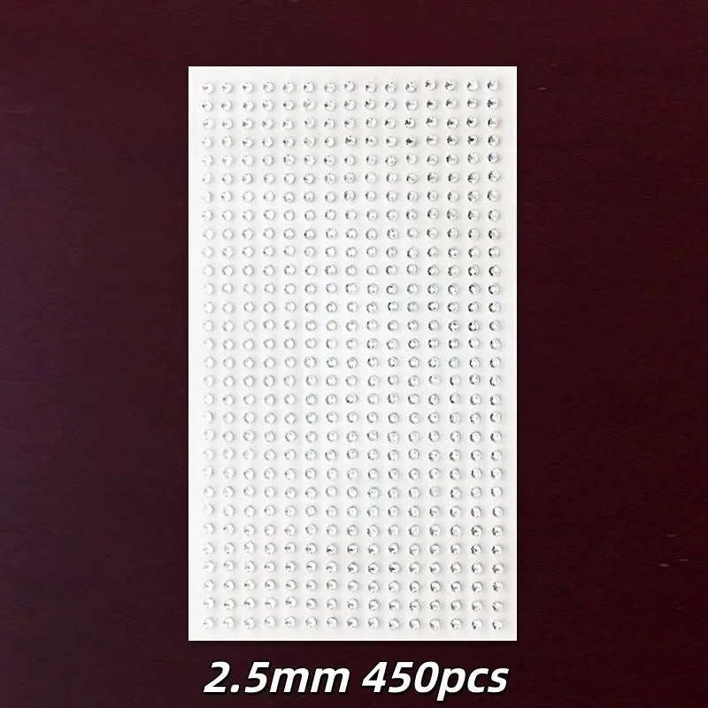 2mm Facial Gem Hair Gem Sticker Eyebrow Gem Sticker Diamond Sticker Concert Look Face Gems