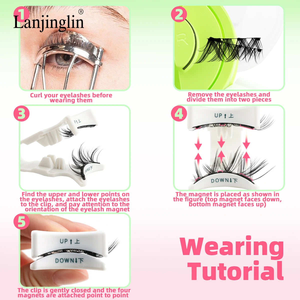 3D Magnetic Eyelashes with Tweezer – Reusable No-Glue False Lashes