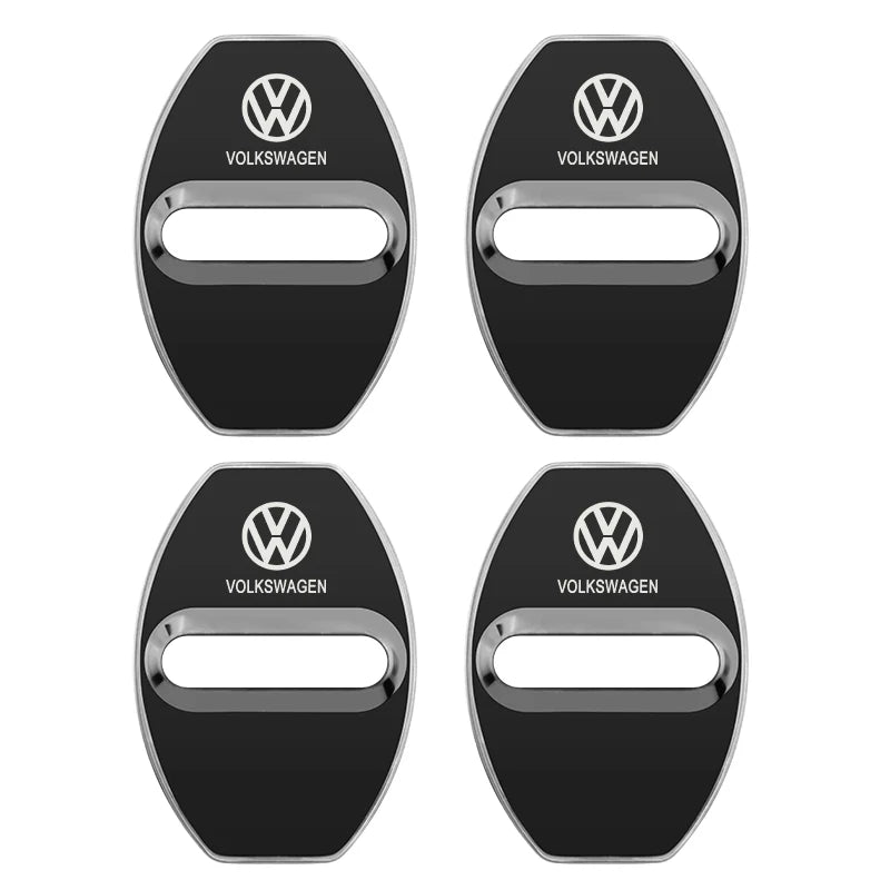 4Pcs Car Door Lock Protective Cover Sticker – Compatible with Volkswagen Golf, Polo, Passat, Tiguan, Jetta, T-Roc