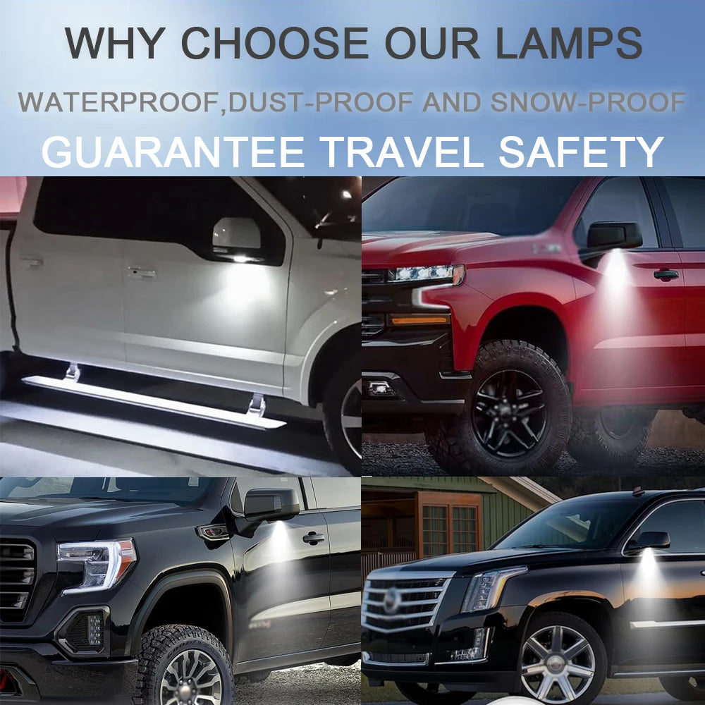 LED Puddle Side Mirror Lights — Chevrolet Silverado 2500HD/3500HD & GMC Sierra / Yukon / Suburban / Tahoe (2015–2021)