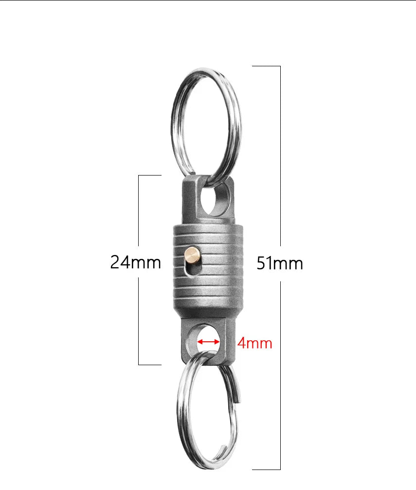 Titanium Alloy Mini Keychain Portable Quick Dismantling Durable Household Outdoor EDC Tool