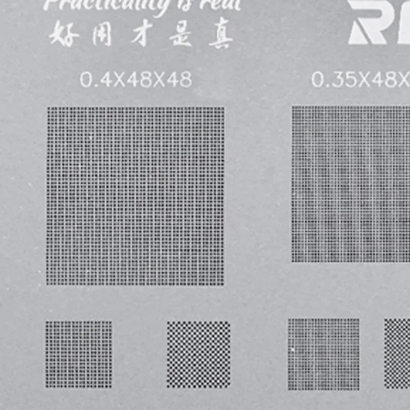 RELIFE Multi-Purpose BGA Stencil for 0.3/0.35/0.4/0.5/Parallel/45 Degree Hole Universal Solder BGA Reballing Stencil Solder Net