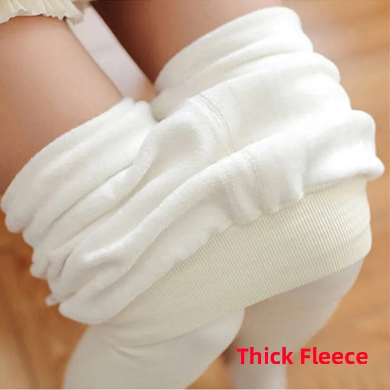 Women's Fleece Lined Footed Base Layer Tights - Skin Tone & Black - photo 2