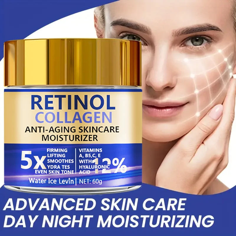 Water Ice Levin Retinol & Collagen Face Cream 60g – Shea Butter, Anti-Aging, Firming, Whitening & Moisturizing | CPNP Certified