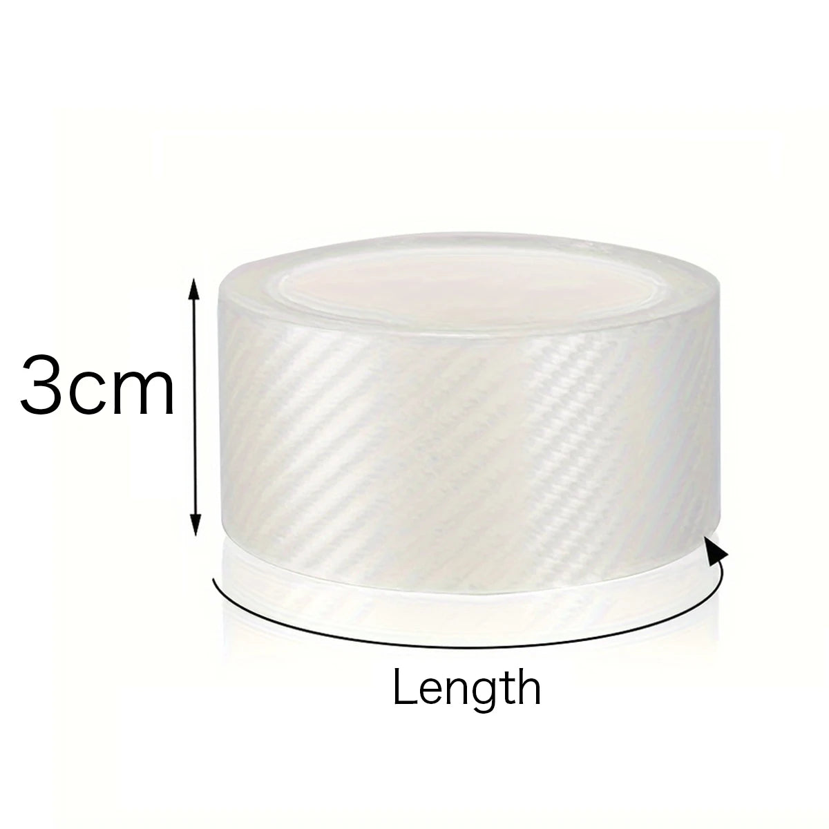 1-10m Nano Carbon Fiber Film Transparent Car Body Vinyl Wrap Black Sticker 3D Auto Foil Cover Decoration Door Mirror Protective