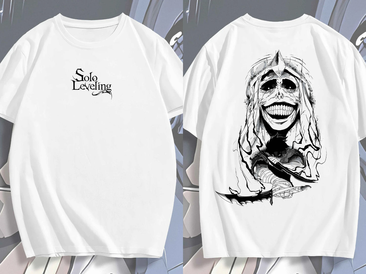 Solo nivellement Arise t-shirt surdimensionné japonais femmes hommes coton Y2k manches Streetwear Hip Hop haut t-shirts