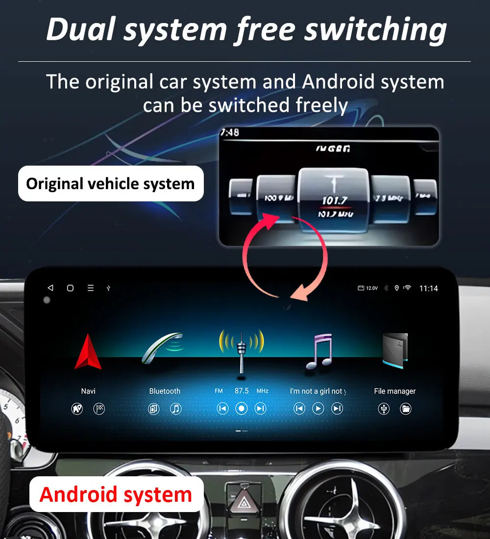 Android 16 Intelligent System for BENZ C CALSS W205 GLC 2026 - 2026 Car Video Multimedia Player GPS Navigation QLED HD Screen BT