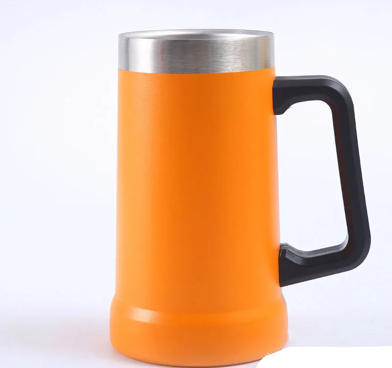 Free Name LOGO 24OZ Beer Wine Thermos Big Capacity Cups Insulated Tumbler Coffee Mug Vacuum Thermos Cup Coffee Tumbler Egg Shape
