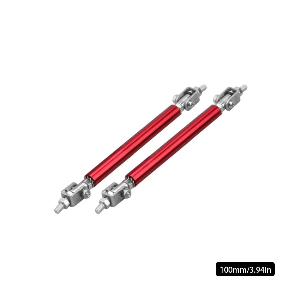 2PCS Car Splitter Rods Racing Adjustable Front Rear Bumper Lip Support Strut Brace Tie Pull Bar Kit 75/100/150/200mm Universal