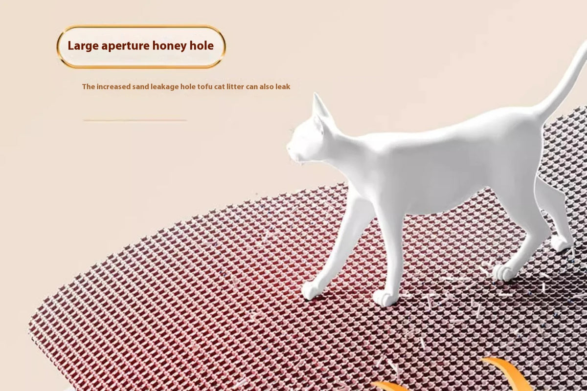 Large Waterproof Cat Litter Mat, 2-Layer Non-Slip