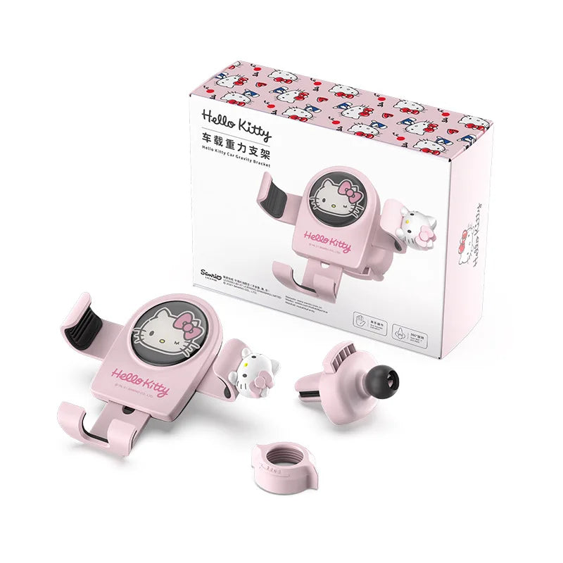 Hello Kitty mobile phone car mount  aromatherapy air vent clip car navigation rack suction cup  support car fixed Birthday gift
