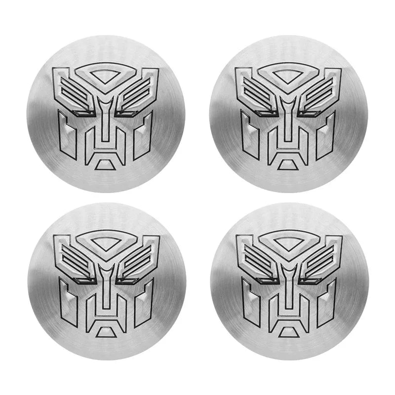 4PCS Universal 56mm 60mm For Autobot Badge Car Wheel Center Caps Dustproof Decorative Hub Caps Sticker