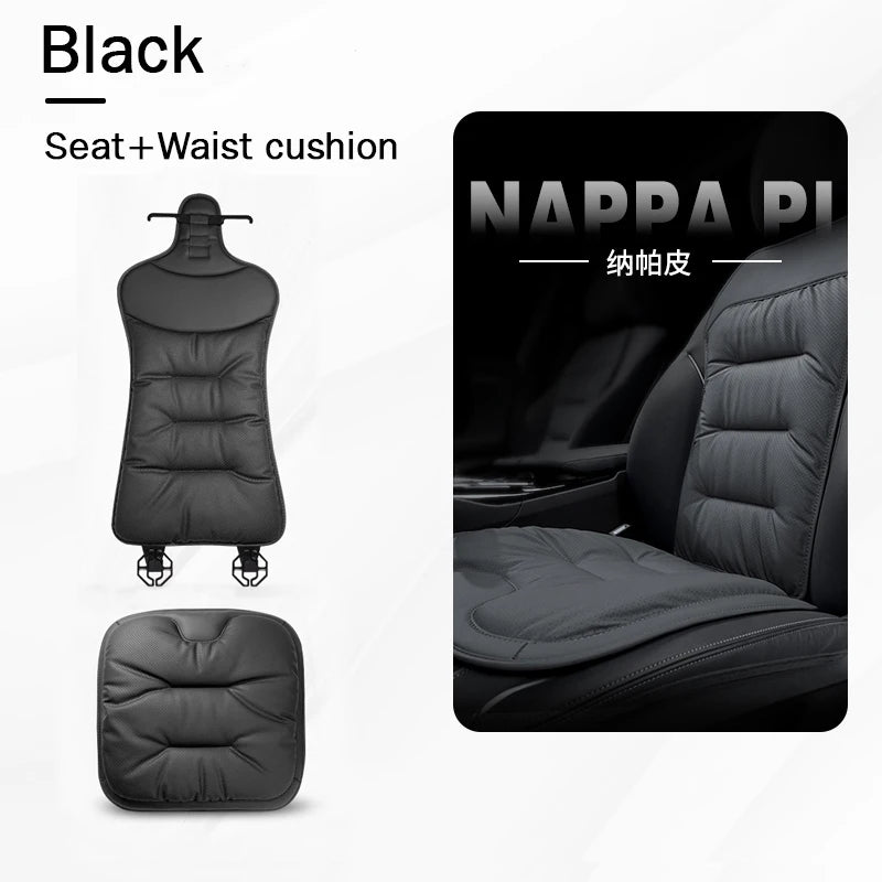 Universal Car Seat Cover – Leather Waist Cushion & Seat Protection Pad for All Seasons