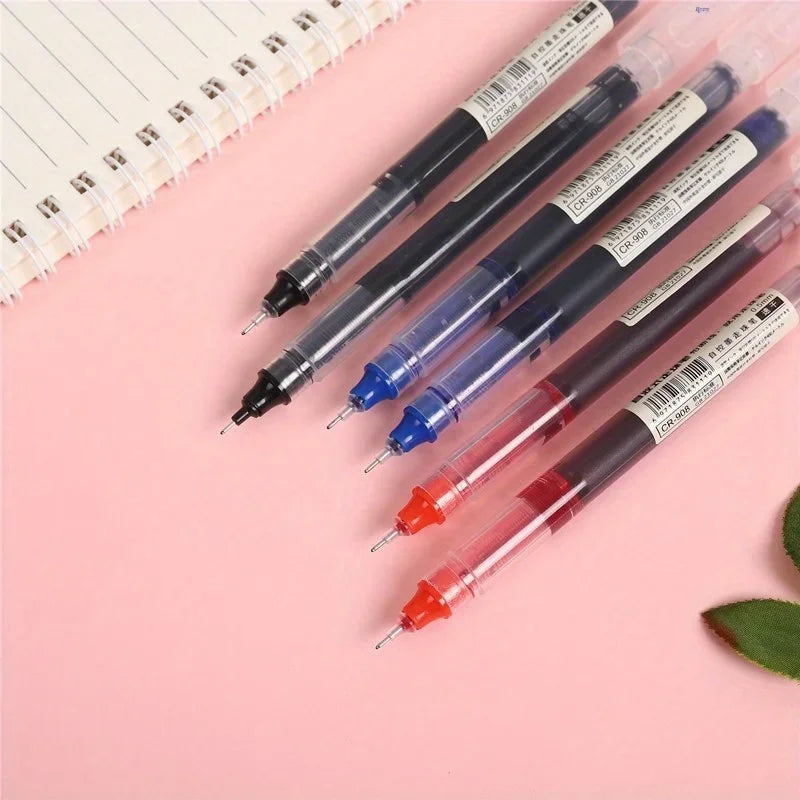 3-102Pcs/set High Quality Needle Type Gel Pens Straight Liquid Ballpoint Pen Kawaii Stationery School Office Supplies Writing