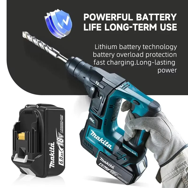 Original Makita 6Ah for Makita 18V Battery BL1830B BL1850B BL1850 BL1840 BL1860 BL1815 Replacement Lithium Battery