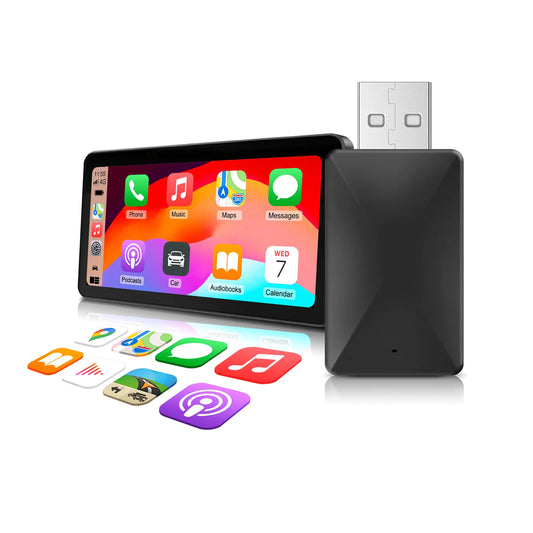Ezonetronics Portable 2-in-1 Wireless CarPlay & Android Auto Adapter — for Wired-CarPlay Cars