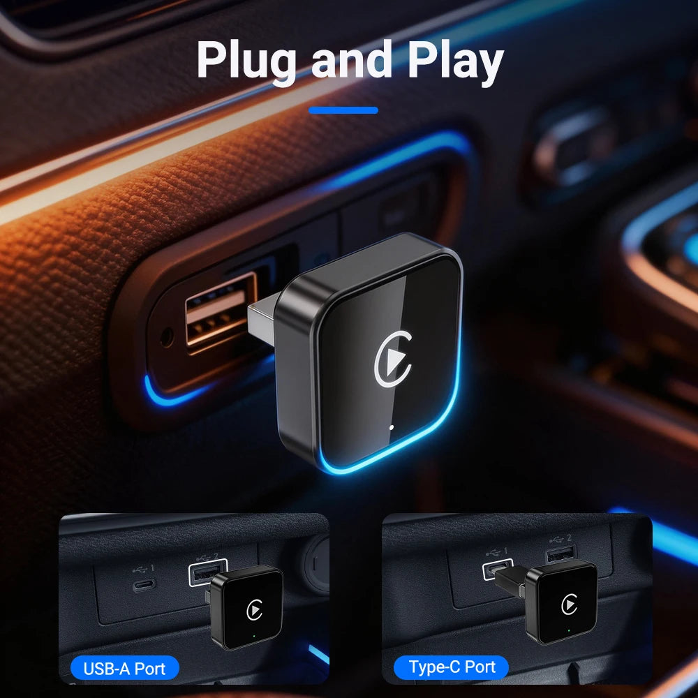 2-in-1 Wireless CarPlay & Android Auto Adapter (Universal)
