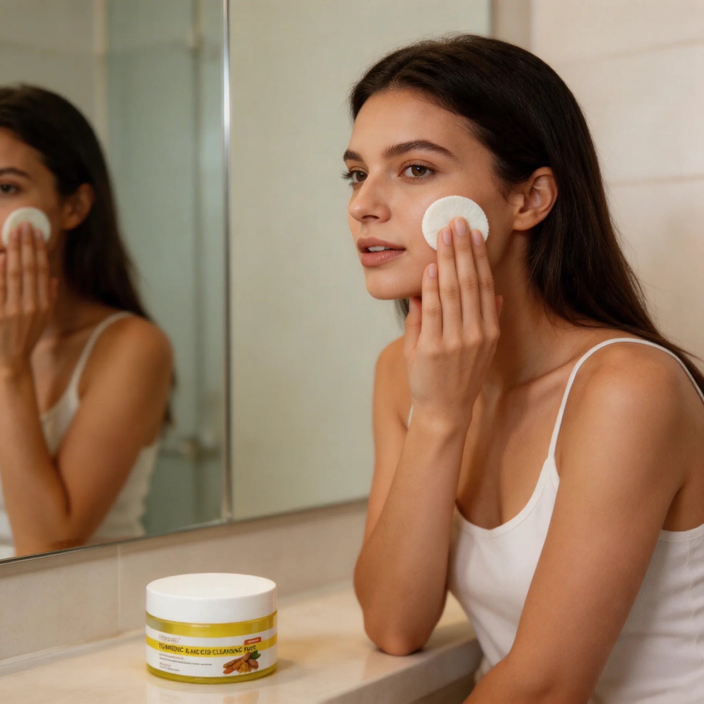 Turmeric & Kojic Acid Cleansing Pads, Exfoliating Face Pads for Dark Spots and Hyperpigmentation, Antioxidant Brightening Facial