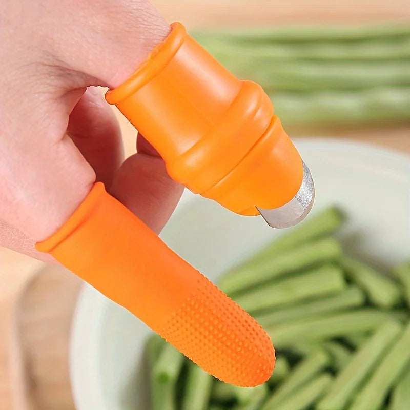 6Pc Garden Silicone Thumb Knife Set — Harvest Cutter & Finger Guards