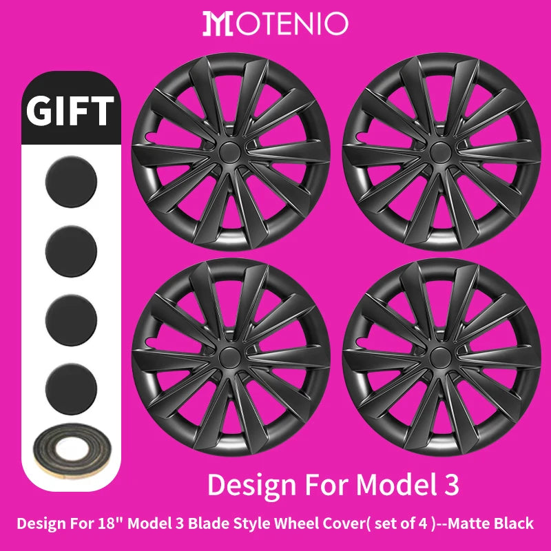 4PCS Design For TESLA Model 3 2026-2026 18 Inch Arachnid Style Wheel Cover Hubcaps Cap Only For Model 3 Wheel Cover Accessories