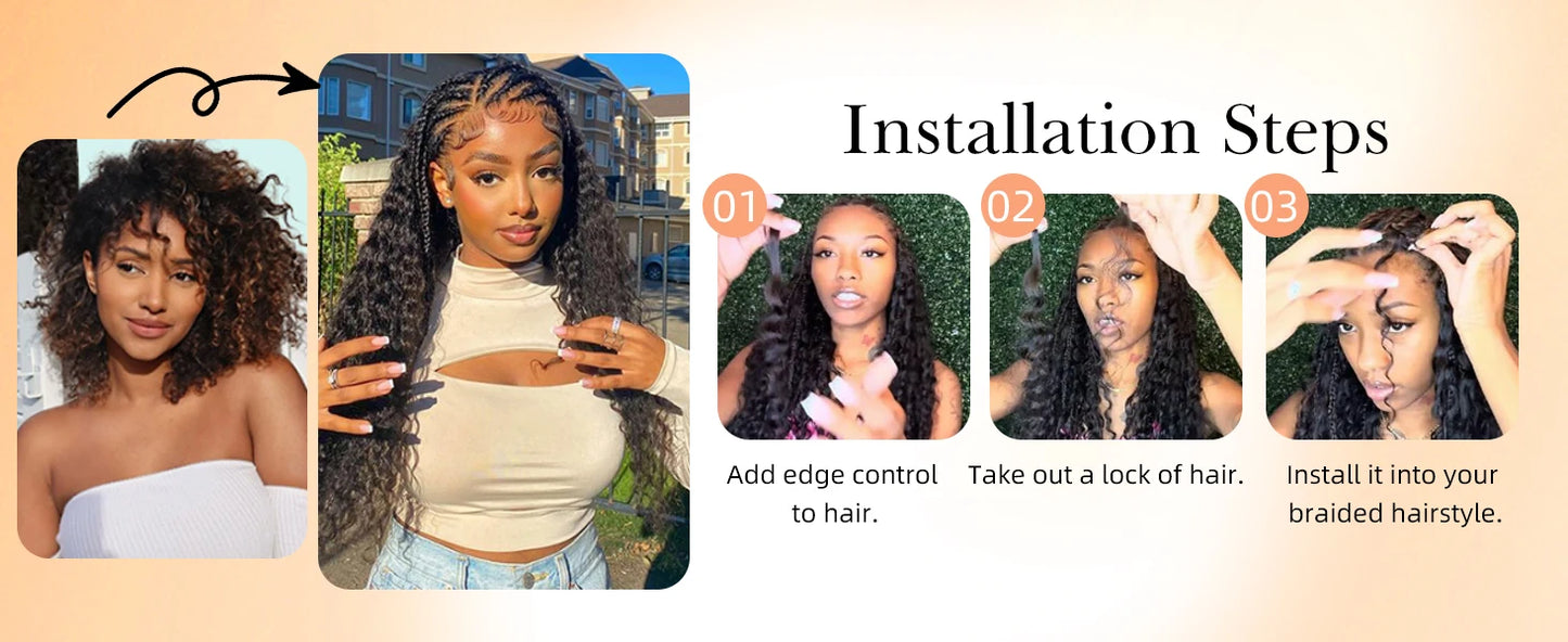 15A Human Braiding Hair for Boho Braids — Burmese Curly Bulk Bundles