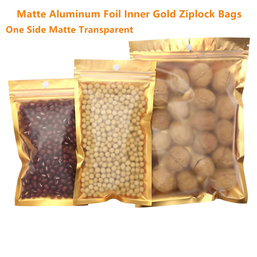 100pcs Aluminum Foil Zip Lock Bags – Food Grade Silvery Mylar Resealable Pouches for Snacks, Herbs & Gift Packaging