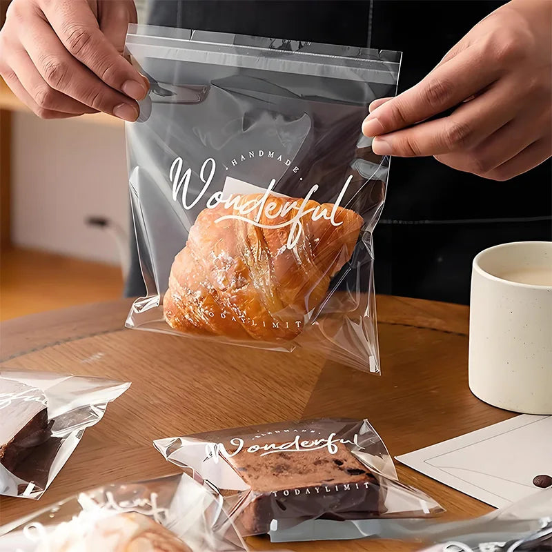 Bread Packaging Bags – Food-Grade Plastic, Self-Sealing, Non-Stick for Home & Bakeries